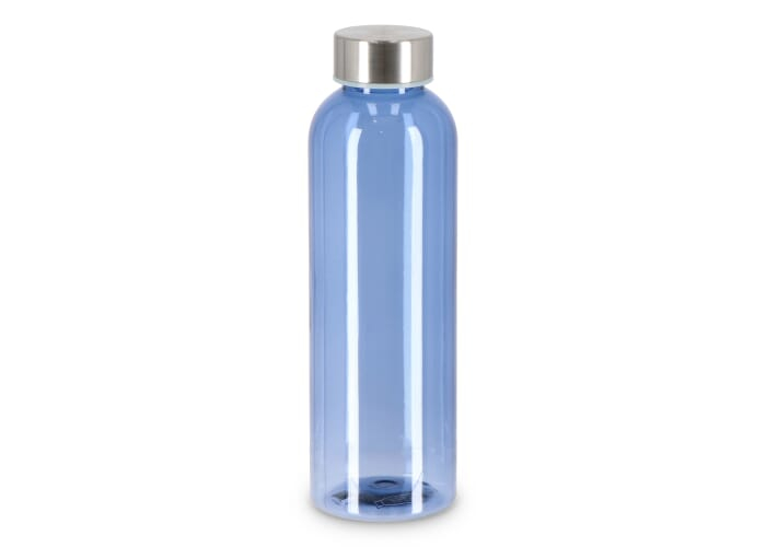 Bouteille à personnaliser en R-PET 500 ml Jane Transparent / Bleu